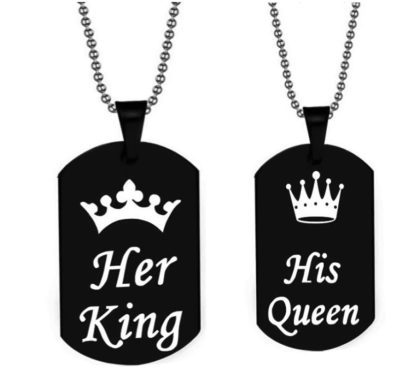 Kaklo papuošalų rinkinys porai ,,King and Queen"