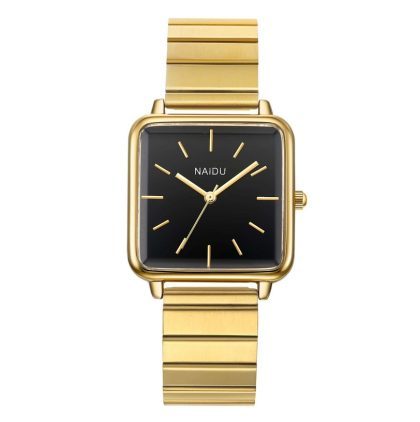 Moteriškas auksinis nerūdijančio plieno laikrodis