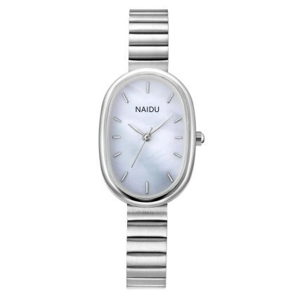Moteriškas, sidabrinis nerūdijančio plieno laikrodis "Klasika"